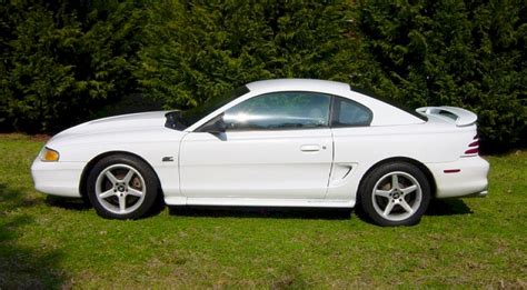 Crystal White 1994 Ford Mustang Gt Coupe