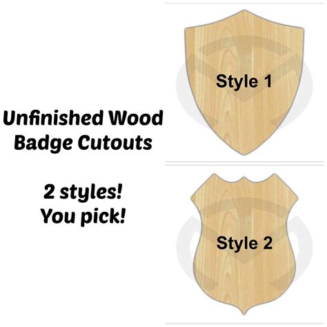 Unfinished Wood Police Badge Laser Cutout Wreath Accent Door