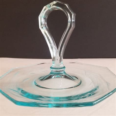 Aqua Blue Depression Glass Plates Etsy