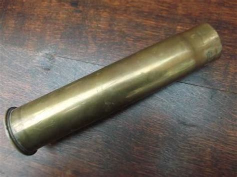 Ww1 British 6 Pounder 1917 Dated Empty Brass Shell Case