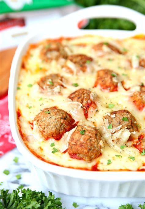 Easy Cheesy Meatball Sub Bake Recipe Easy Casserole Dishes Cooked