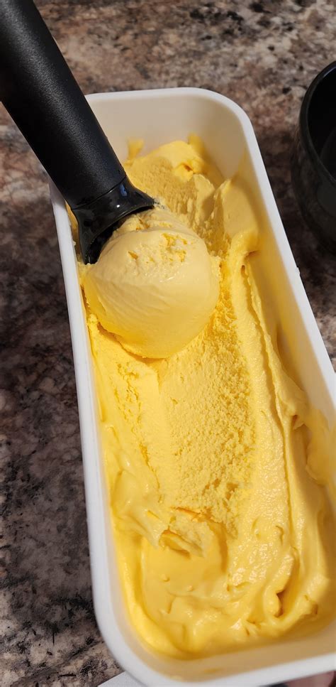 My First Time Making Homemade Ice Cream Mango Lassi Flavor R