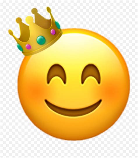 Emoji Iphone Crown Smile King Queen Apple Smiley Emoji Pngking And