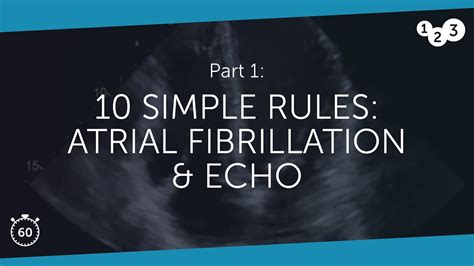 60 Seconds Of Echo Teaching Atrial Fibrillation And Echo 10 Simple Rules