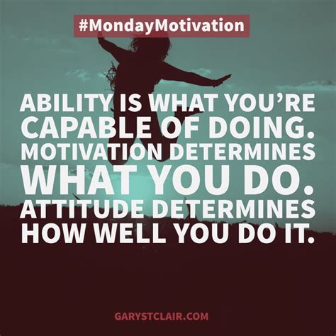 Ability Is What Youre Capable Of Doing Motivation Determines What You
