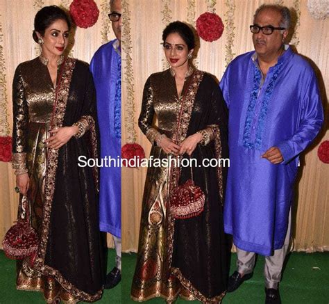 Sridevi Kapoor In Manish Malhotra South India Fashion