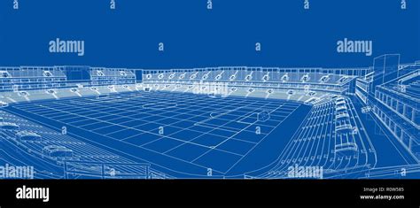 Sketch Of Football Stadium Stock Vector Image And Art Alamy