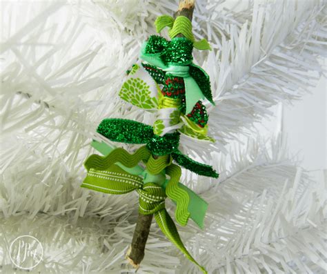 Scrap Ribbon Christmas Tree Ornament