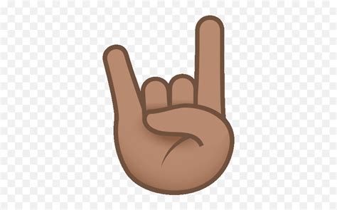 Rock And Roll Joypixels  Sign Of The Horns Emojirocker Sign Emoji