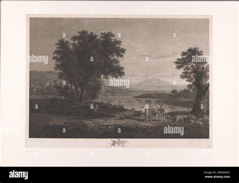 Large Landscape With Jakob And Laban William Woollett After Claude