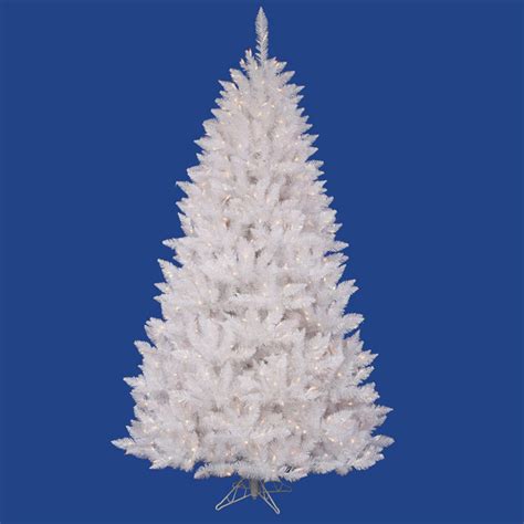 Vickerman Pre Lit 85 Sparkle White Spruce Artificial Christmas Tree