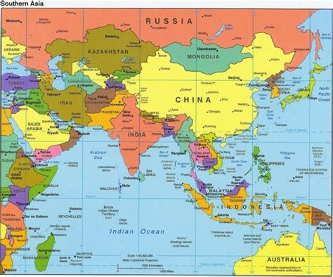 Map Of European And Asian Countries World Map