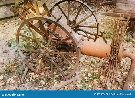 Rusty Old Farm Machinery Stock Image Image Of Derelict 132565621