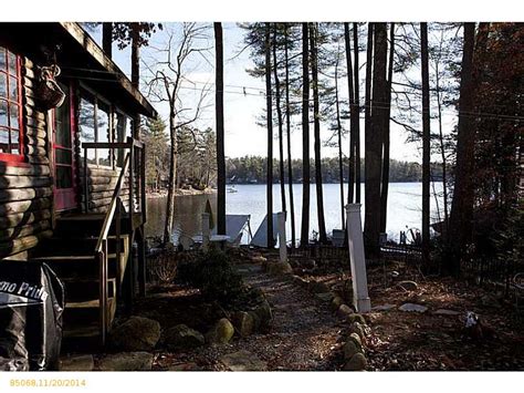 Classic Maine Log Cabin On Crystal Lake In Gray Offers Cozy Ambiance