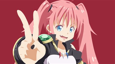 Pink Hair Tensei Shitara Slime Datta Ken Milim Nava Anime Girls