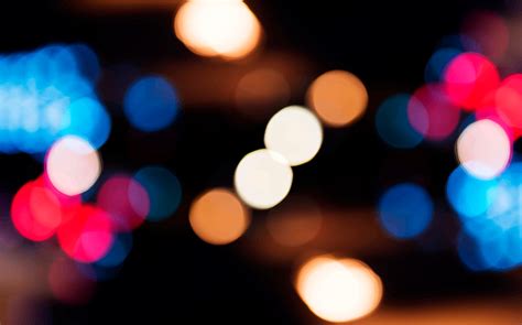 Blurry working space with defocused effect. Blurred bokeh lights night time wallpaper - Download Free ...