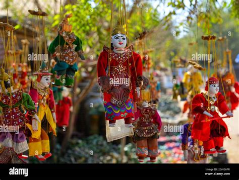 Traditional Burmese Puppet For Sale At The Shop In Bagan Myanmar