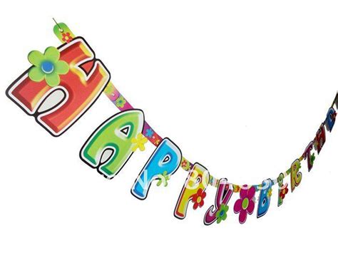 Buy Colorful Flower Theme Happy Birthday Letter Banner 7ft Appx 1pc