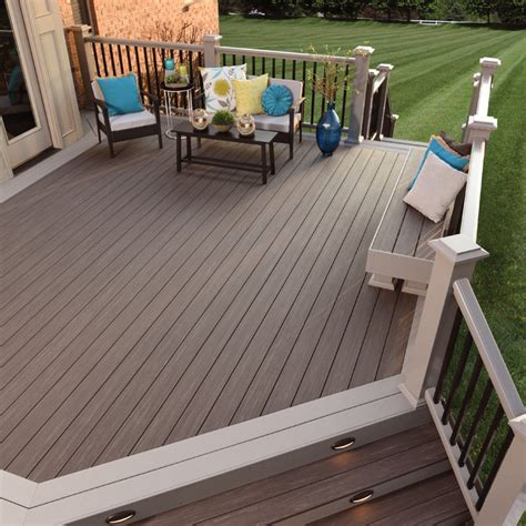 It features a double picture frame on the deck and single picture frame on the bench seating. AZEK Vintage Collection in Dark Hickory. Premier Rail in ...