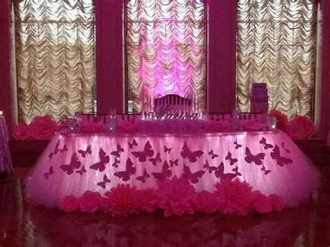 pink butterfly themed sweet 16 at the larkfield manor east northport ny butterfly sweet 16