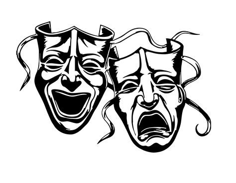 Comedy Mask Drawing