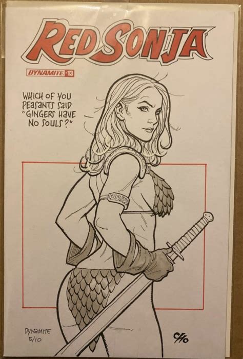 Frank Cho Sketch Cover For 2020 Kickstarter And Invincible Red Sonja 8
