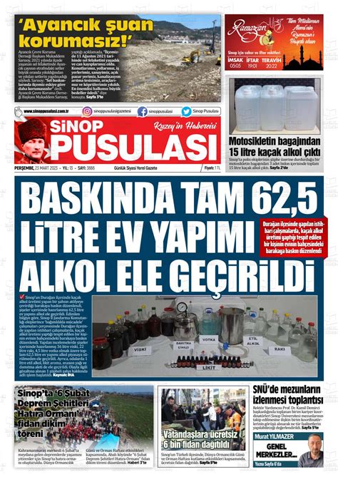 Mart Tarihli Sinop Pusulas Gazete Man Etleri