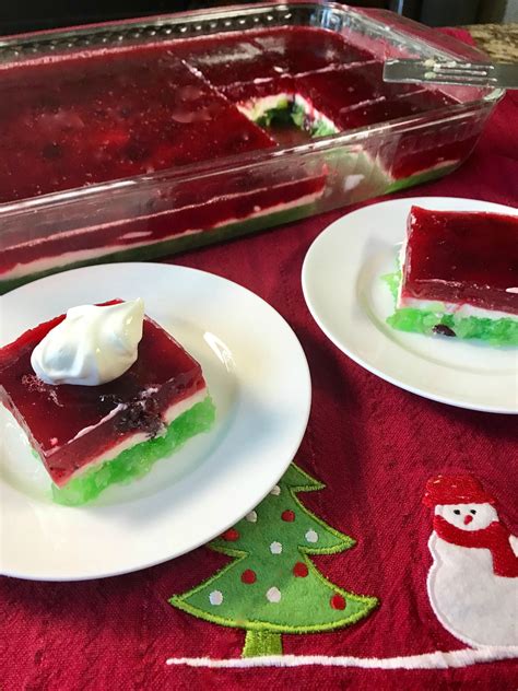 Jello salad is a salad made with flavored gelatin, fruit, and sometimes grated carrots or (more rarely) other vegetables. Layered Christmas Gelatin Salad | Recipe (With images) | Gelatin salad, Holiday recipes, Food