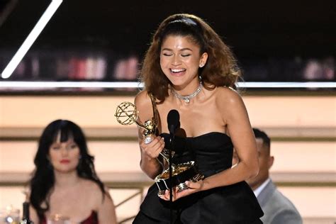 Zendaya Wins Best Drama Actress Emmy For Euphoria Succession Ozark