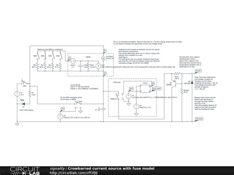 Crowbarred Current Source With Fuse Model Circuitlab