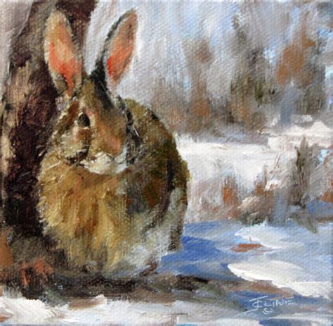 Snow Bunny Painting By Jenifer Cline Fine Art America