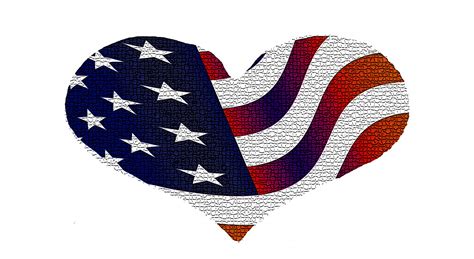 Heart With American Flag Photos Cantik