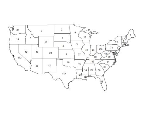 Add Numbers To United States Map Help R R Studio