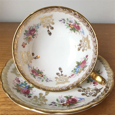 Reserved Bone China Paragon Tea Cup And Saucer Flowers And Etsy
