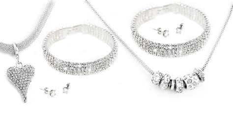 Jewellery Set Made With Crystals From Swarovski Groupon Goods