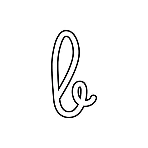 Letters And Numbers Letter B Lowercase Cursive