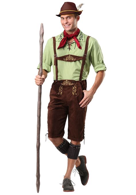 German Classic Designer Mens Lederhosen Oktoberfest Costume Small