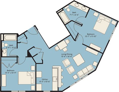 Spacious floor plans in norfolk, virginia. 2 Bedroom Apartments in Norfolk, VA | Park Crescent Apartments
