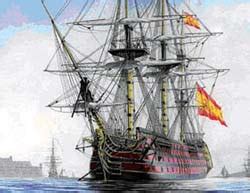 Fue el buque de guerra más grande del siglo xviii, con 130 bocas de fuego. Santísima Trinidad 1769