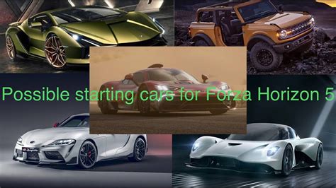 Possible Starting Cars For Forza Horizon 5 Youtube