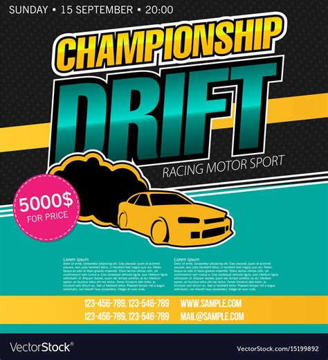 Drift Banner For Web Or Print Flat Royalty Free Vector Image