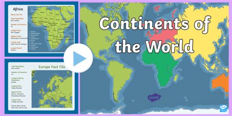 World Map Powerpoint Continents Ks1 Teacher Made