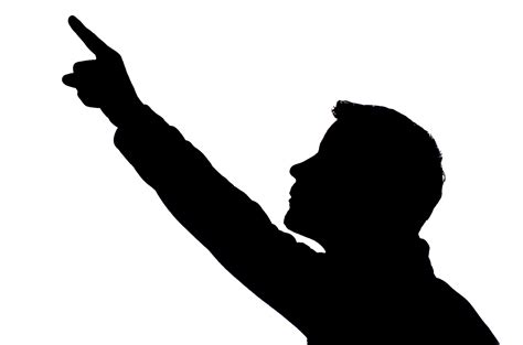 Man Pointing Silhouette Free Stock Photo Public Domain Pictures