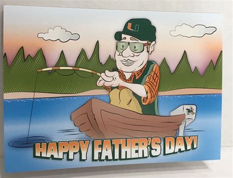 Father's day always falls on the third sunday of june, although it sometimes falls on other days outside the united states. Happy Father's Day Card - Fishing - CanesWear at Miami FanWear