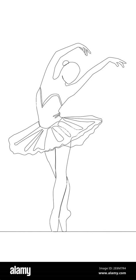 Self Drawing Animation Of Continuous Line Drawing Of Woman Ballet