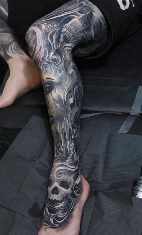 50 Amazing Calf Tattoos Art And Design Leg Sleeve Tattoo Leg