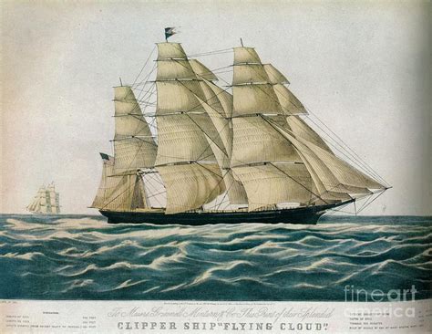 Clipper Ship Flying Cloud 1852 Artist By Print Collector