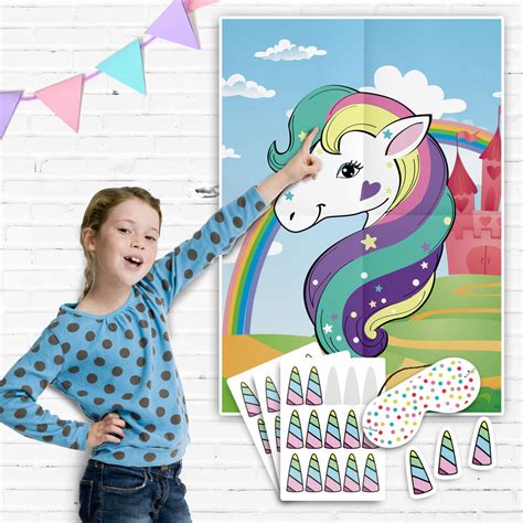 Pin The Horn On The Unicorn Games ~ Pin The Tail Game Ebay