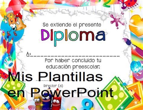 Diplomas De Preescolar Editable En Powerpoint Medallas Bs The Best