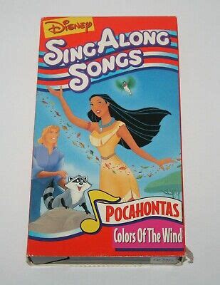 Disney Sing Along Songs Pocahontas Colors Of The Wind Vhs Video Tape Ebay